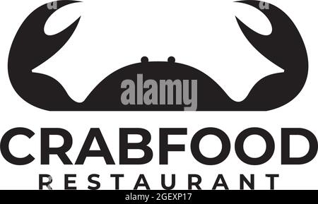 Crab Restaurant Logo Design Vektor Vorlage Stock Vektor