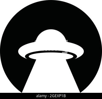 UFO Icon Logo Design Vektor Vorlage Stock Vektor