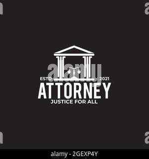 Gericht Büro Recht Regierung Gebäude Vektor Logo Design Stock Vektor