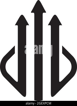 Einfache Vektorvorlage für das Logo mit Pfeil nach oben Stock Vektor