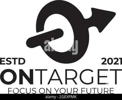 Vektorvorlage für das Logo-Design des Ziels Stock Vektor