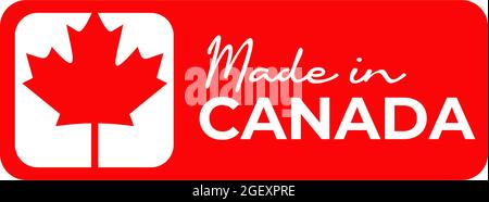 Label Made in canada Logo Design Vektor-Vorlage Stock Vektor