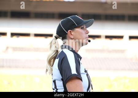 21. August 2021: Abituriderin Sarah Thomas #53 während des Spiels Pittsburgh Steelers gegen Detroit Lions im Heinz Field in Pittsburgh, PA. Jason Pohuski/CSM Stockfoto