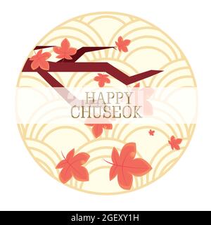 Happy chuseok Karte Stock Vektor