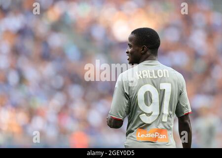 Yayah Kallon von Genua CFC reagiert während der Serie A 2021/22 Fußballspiel zwischen FC Internazionale und Genua CFC in Gi / LM Stockfoto