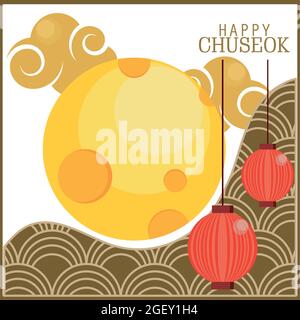 Happy chuseok festlich Stock Vektor