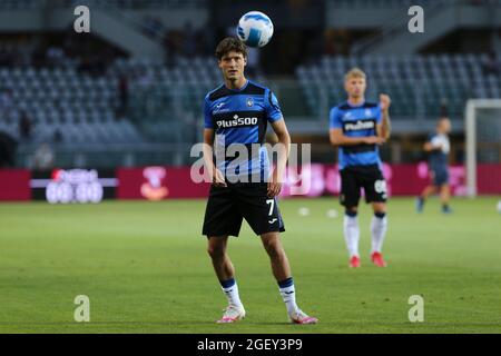 TURIN, Italien. August 2021. Sam Lammers von Atalanta BC während der Serie EIN Spiel zwischen Turin FC und Atalanta BC im Olympischen Grande Torino Stadium. Atalanta gewann 1-2 gegen Turin. Quelle: Medialys Bilder von Massimiliano Ferraro/Alamy Live News Stockfoto