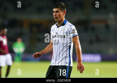 TURIN, Italien. August 2021. Ruslan Malinovskyi von Atalanta BC während der Serie A Spiel zwischen Turin FC und Atalanta BC im Olympischen Grande Torino Stadium. Atalanta gewann 1-2 gegen Turin. Quelle: Medialys Bilder von Massimiliano Ferraro/Alamy Live News Stockfoto