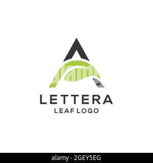 Abstraktes Blattlogo. Buchstabe EIN Logo. Ein Logo-Design. Ein mit Blatt-Logo. Business Company Gesundheit Logo Vektor-Vorlage Stock Vektor