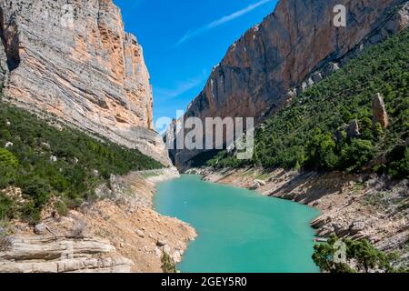 Landschaft in Congost de Mont-rebei , Spanien, Europa Stockfoto