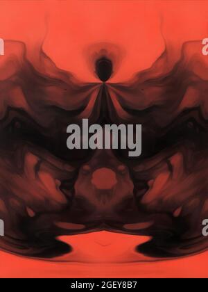 Fraktale Muster auf rotem Hintergrund Stockfoto
