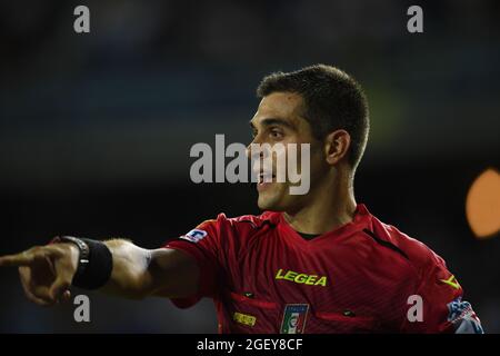 Simone Sozza (Referentin) Während der italienischen Serie EIN Spiel zwischen Empoli 1-3 Lazio im Stadion Carlo Castellani am 21. August 2021 in Empoli, Italien. (Foto von Maurizio Borsari/AFLO) Stockfoto