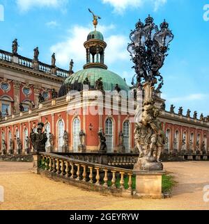 Neues Schloss Im Schlosspark Sanssouci In Potsdam Stockfoto