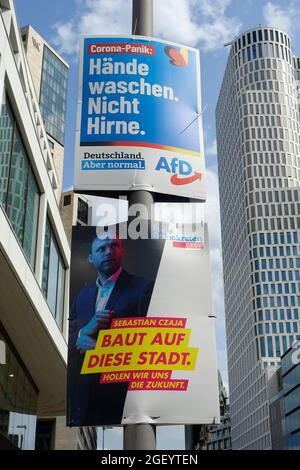 Plakat, AfD, Berlin, Deutschland Stockfoto