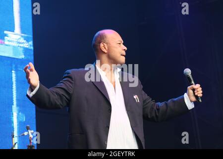 Roland Gift, Fine Young Cannibals, Rewind Festival South, Henley-on-Thames, Großbritannien, 21. August 2021, Foto von Richard Goldschmidt Stockfoto