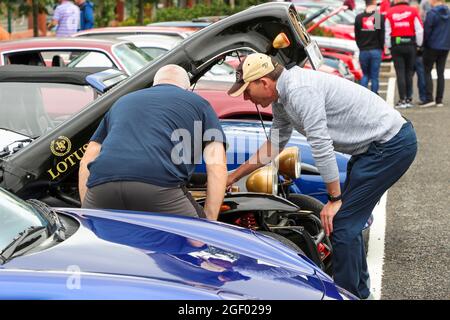 Kilmarnock, Großbritannien. August 2021. Im Ayrshire Classic Car Club wurde eine Oldtimer- und Oldtimer-Ausstellung mit 120 Autos, Lastkraftwagen und Bussen mit Besitzern aus ganz Großbritannien veranstaltet. Glücklicherweise wurden die Einschränkungen von Covid gelockert, und die Show konnte vorausgefahren werden und ist die erste Show dieser Art, die vom Car Club seit März 2020 organisiert wird. Kredit: Findlay/Alamy Live Nachrichten Stockfoto