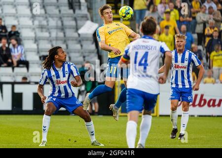 Odense, Dänemark. August 2021. Mikael Uhre (11) aus Broendby, GESEHEN WÄHREND des 3F Superliga-Spiels zwischen Odense Boldklub und Broendby IF im Nature Energy Park in Odense. (Foto: Gonzales Photo/Alamy Live News Stockfoto