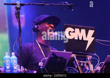 Nicht exklusiv: Grandmaster Flash, Rewind Festival South, Henley-on-Thames, Großbritannien, 21. August 2021, Foto von Richard Goldschmidt Stockfoto