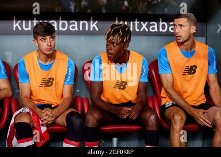 Nico Williams vom Athletic Club während des Fußballspiels der spanischen Meisterschaft La Liga zwischen dem Athletic Club und dem FC Barcelona am 21. August 2021 im Stadion San Mames in Bilbao, Spanien - Foto Inigo Larreina / Spanien DPPI / DPPI Stockfoto