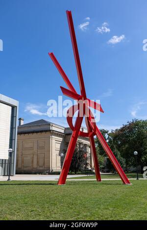 Kunstwerke auf dem Campus der University of Michigan Stockfoto