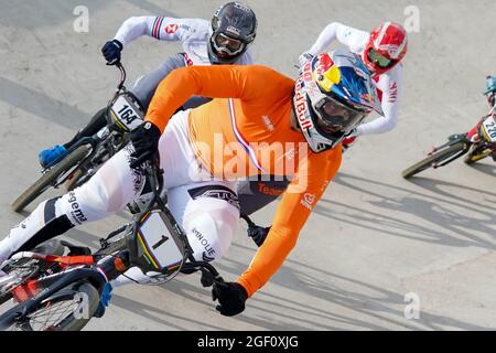 ARNHEM, NIEDERLANDE - 22. AUGUST: Twan van Gendt aus den Niederlanden während der UCI BMX-Weltmeisterschaft 2021 bei Papendal am 22. August 2021 in Arnhem, Niederlande (Foto: Rene Nijhuis/Orange Picles) Stockfoto