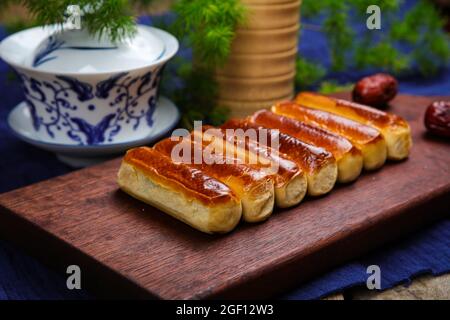 Rote Bohnenpaste Kastanie knackig leckeren Nachmittagstee Stockfoto