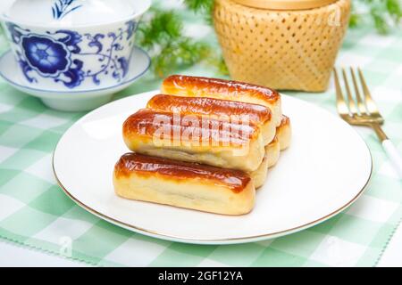 Rote Bohnenpaste Kastanie knackig leckeren Nachmittagstee Stockfoto