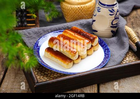 Rote Bohnenpaste Kastanie knackig leckeren Nachmittagstee Stockfoto