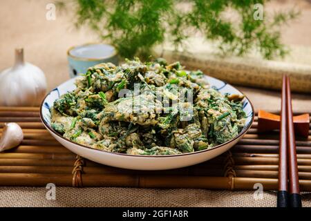 Fenchel-Rühreier Stockfoto