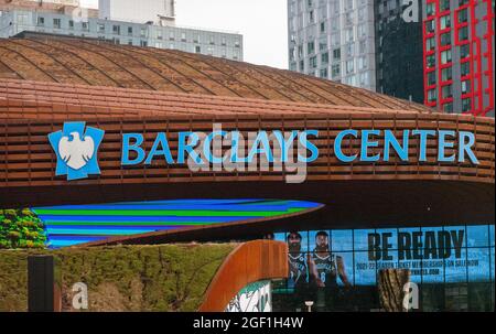 Barclays Center Arena in der Innenstadt von Brooklyn NYC Stockfoto