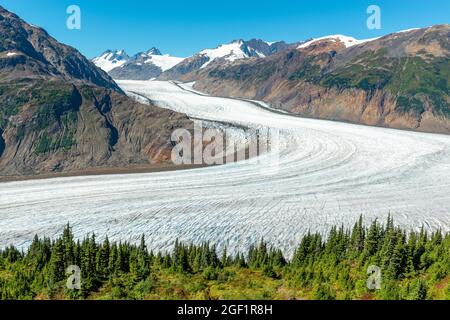 Lachsgletscher in der Nähe von Stewart, British Columbia, Kanada. Stockfoto