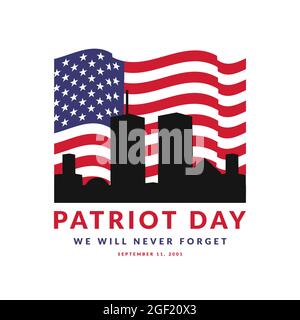 vektor-Illustration Patriot Tag 11 September Stock Vektor
