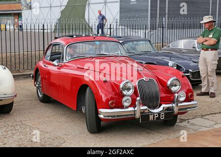 Jaguar XK150 3.4 S Coupe (1959), Summer Classic Gathering, Brooklands Museum, Weybridge, Surrey, England, Großbritannien, Europa Stockfoto