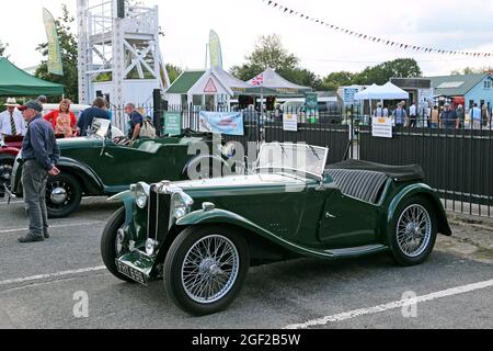 MG TA Midget (1938), Summer Classic Gathering, Brooklands Museum, Weybridge, Surrey, England, Großbritannien, Europa Stockfoto