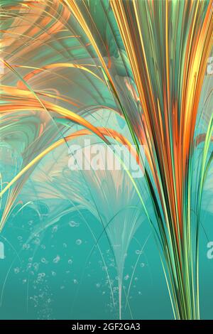Computergestützte Illustration ideal für Buchcover-Design, Hintergrundebene in Composite Art Kreation Stockfoto
