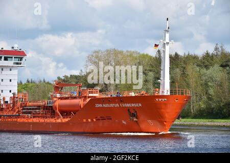 Tanker Im Nord-Ostsee-Kanal Stockfoto