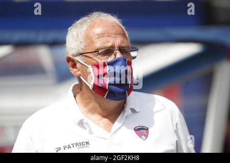 Pascal GASTIEN Trainer von Clermont während der französischen Meisterschaft Ligue 1 Fußballspiel zwischen Olympique Lyonnais und Clermont Foot 63 am 22. August 2021 im Groupama Stadion in Decines-Charpieu bei Lyon, Frankreich - Foto Romain Biard / Isports / DPPI Stockfoto