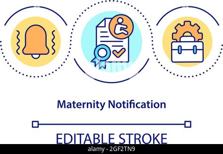 Symbol für das Konzept der Mutterschaftsbenachrichtigung Stock Vektor