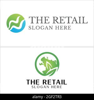 Go Green Unternehmen Natur Bio-Logo-Design Stock Vektor