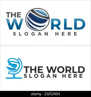 Travel Holiday World Agency Logo-Design Stock Vektor