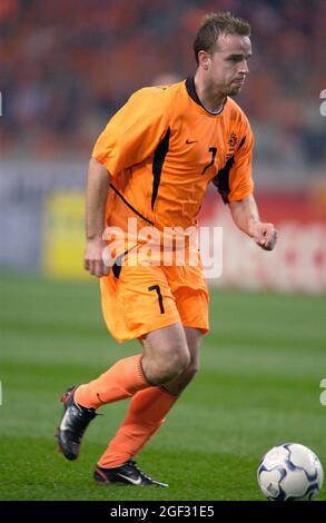Amsterdam Arena Amsterdam Niederlande, 19.11.2003, Fußball: Internationale Qualifikation für die Euro 2004, Niederlande (NED, orange) gegen Schottland (SCO, weiß) 6:0 - Andy van der Meyde (NED) Stockfoto