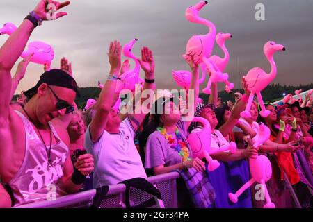 Rewind Festival South, Henley-on-Thames, Großbritannien, 22. August 2021, Foto von Richard Goldschmidt Stockfoto