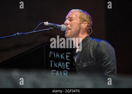 Chris Martin - Coldplay, V2003, Hylands Park, Chelmsford, Essex, Großbritannien - 16. August 2003 Stockfoto