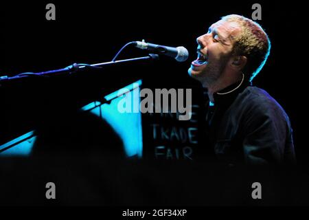 Chris Martin - Coldplay, V2003, Hylands Park, Chelmsford, Essex, Großbritannien - 16. August 2003 Stockfoto