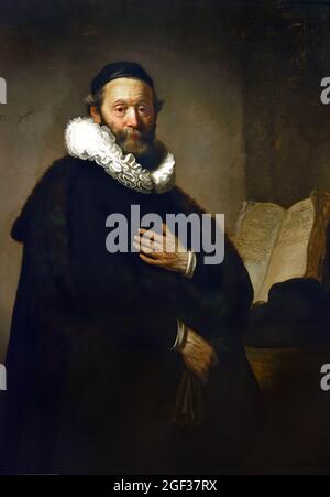 Porträt von Johannes Wtenbogaert 1633 Rembrandt Harmenszoon van Rijn 1606–1669 Niederländisch die Niederlande Stockfoto