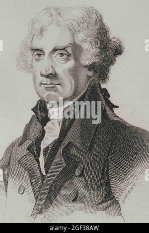 Thomas Jefferson (1743-1826). Dritter Präsident der Vereinigten Staaten von Amerika (1801-1809), einer der Gründungsväter. Er war der Autor des Decla Stockfoto