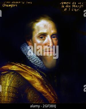 Porträt von Maurice, Prinz von Orange, Michiel Jansz van Mierevelt (Werkstatt von) 1609 - 1633 Niederländisch, Niederlande. Stockfoto