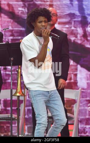 EW YORK, NEW YORK - 21. AUGUST: Boogie WIT da Hoodie tritt während We Love NYC: The Homecoming Concert auf, das von NYC, Clive Davis und Live Nation am 21. August 2021 in New York City produziert wurde. (Foto von John Atashian) Stockfoto