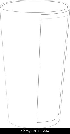 Pint Glas. Fortlaufende einzeilige Zeichnung Stock Vektor