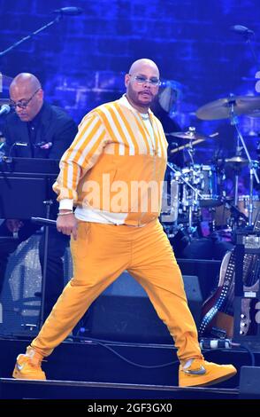 EW YORK, NEW YORK - 21. AUGUST: Fat Joe tritt auf der Bühne während We Love NYC: The Homecoming Concert auf, das von NYC, Clive Davis und Live Nation am 21. August 2021 in New York City produziert wurde. (Foto von John Atashian) Stockfoto